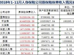 2018年前11月人身保险公司原保险保费收入排名榜.xls