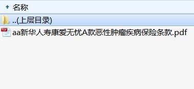 新华人寿康爱无忧A款恶性肿瘤疾病保险条款.rar