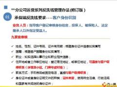 承保端反洗钱要求问题工作要求培训宣导14页.pptx