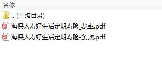 海保人寿好生活定期寿险条款费率.zip