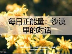 每日正能量沙漠里的对话6页.ppt