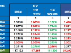 中意一生中意复星保德信星盈家中英人寿臻享鸿福产品对比.xlsx