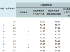 光大永明光明慧选2024版养老年金保险鑫保利2023版养老年金保险万能型利益演示.xlsx