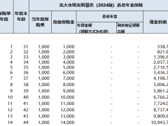 光大永明光明慧选2024版养老年金保险增利宝2023版终身寿险万能型利益演示.xlsx