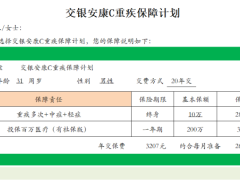 交银安康C重疾保障计划自动计划书.xlsx