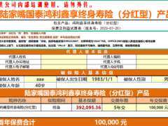 陆家嘴国泰人寿鸿利鑫享终身寿险分红型单机版建议书.xlsm